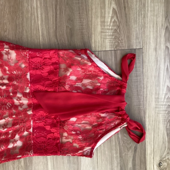 Red long dress - Picture 5 of 6